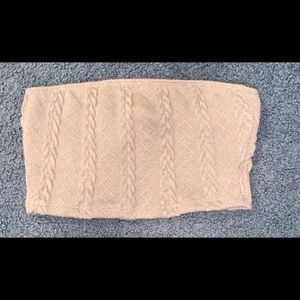 brown small crop top